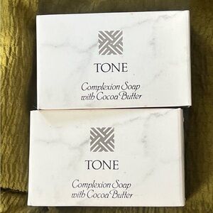 Set Of 2 Vintage Tone complexion soap bar with cocoa butter Minis